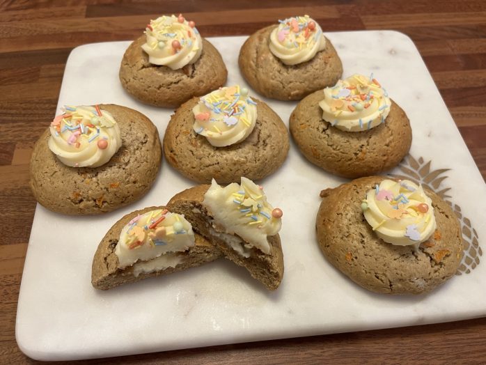 Easter Carrot Cake and Cream Cheese Stuffed Cookies